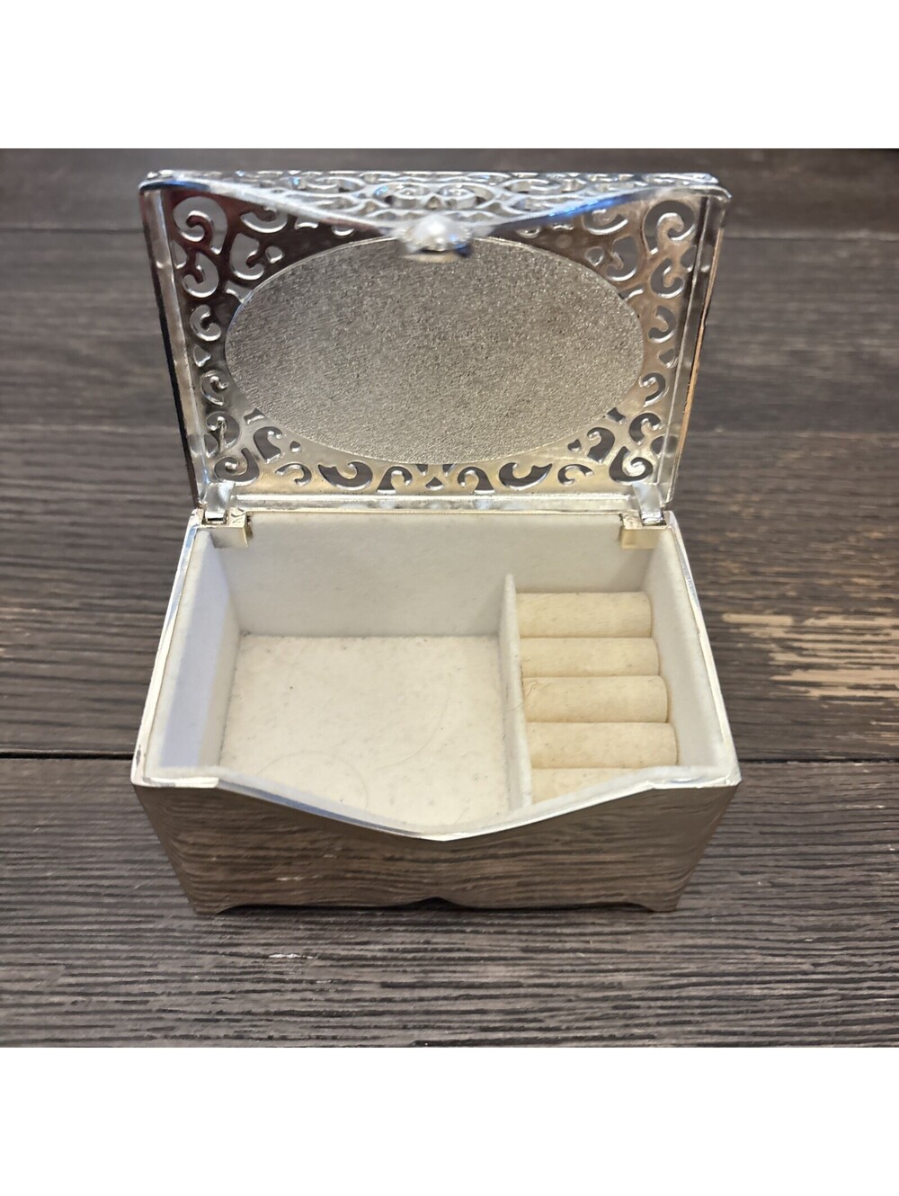 Things Remembered Engravable Silver Tone Scroll Rectangle Keepsake Box